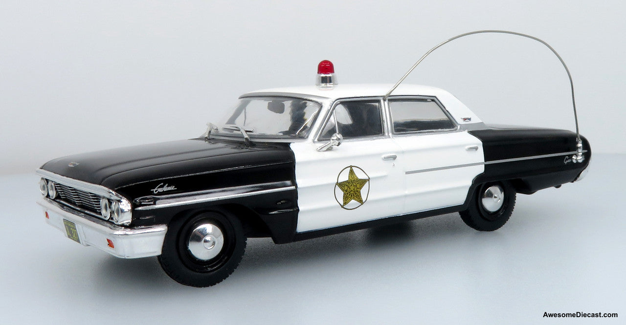 1964 Ford Galaxie 500 Police Car: Mayberry Sheriff (White/Black) 1