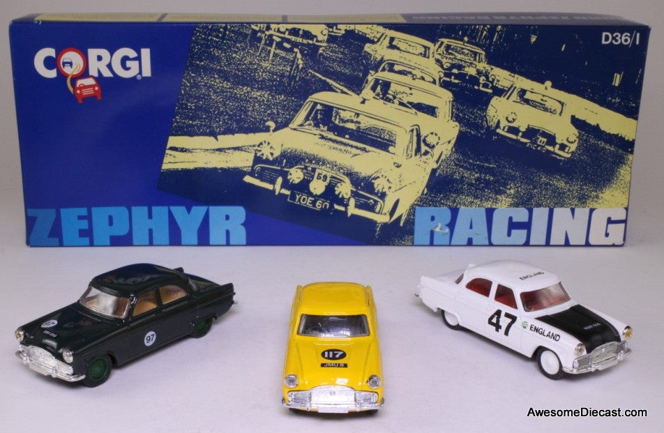 Corgi 1:43 Ford Zephyr Racing Set – Awesome Diecast LLC