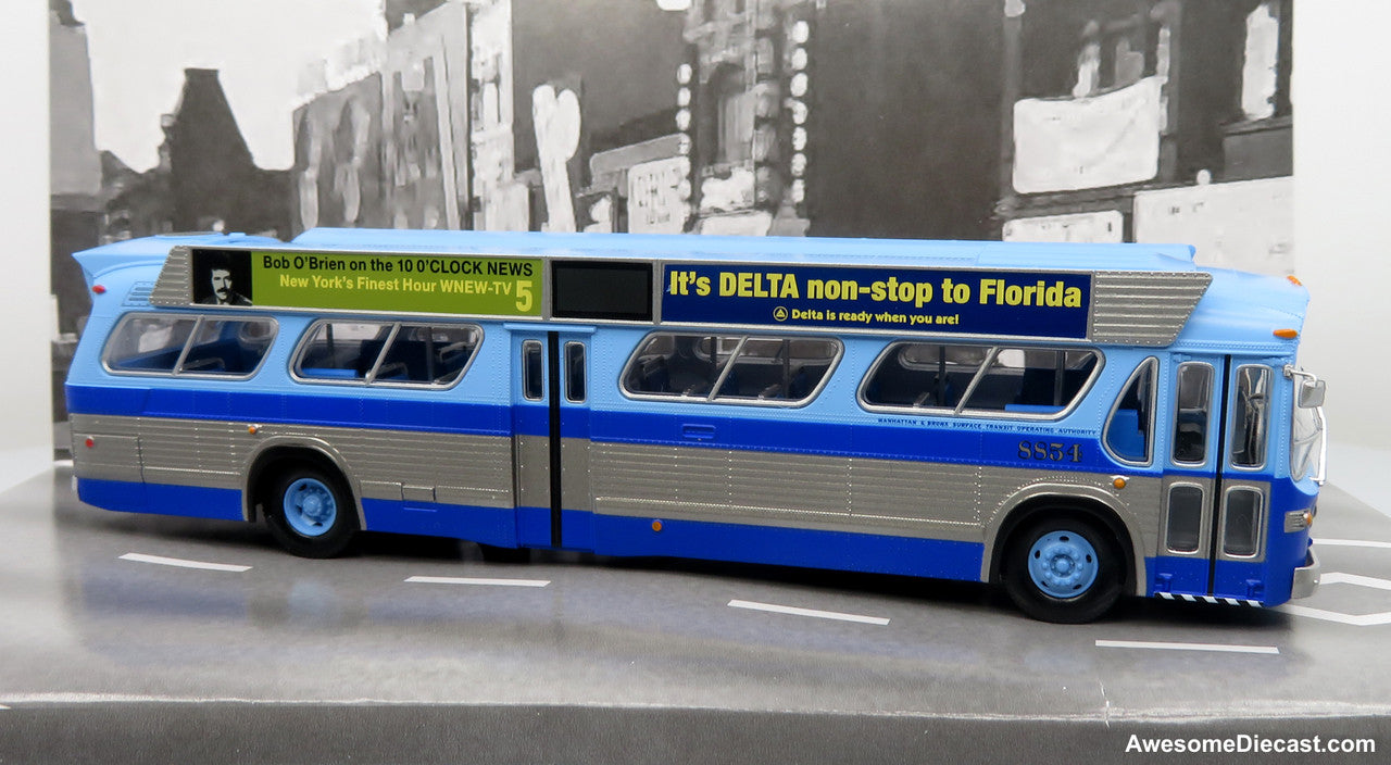 GM New Look Transit Bus: MTA New York Blue w/ Bus-O-Rama 1:87 (HO