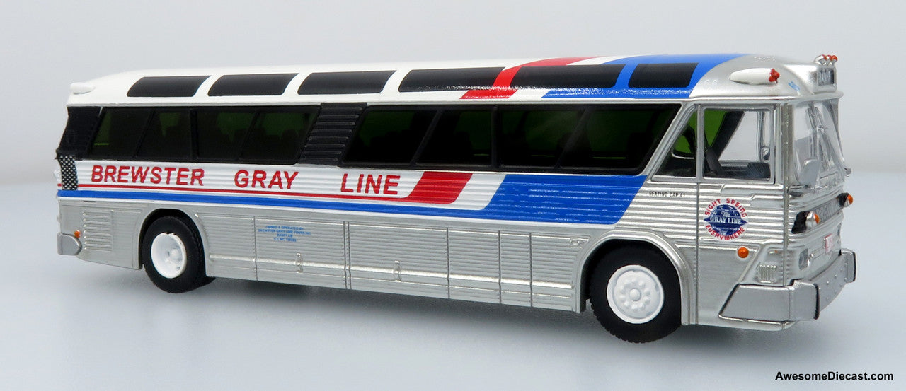 1964 MCI MC-5A Coach: Brewster Gray Line 1:87 (HO) Diecast Model