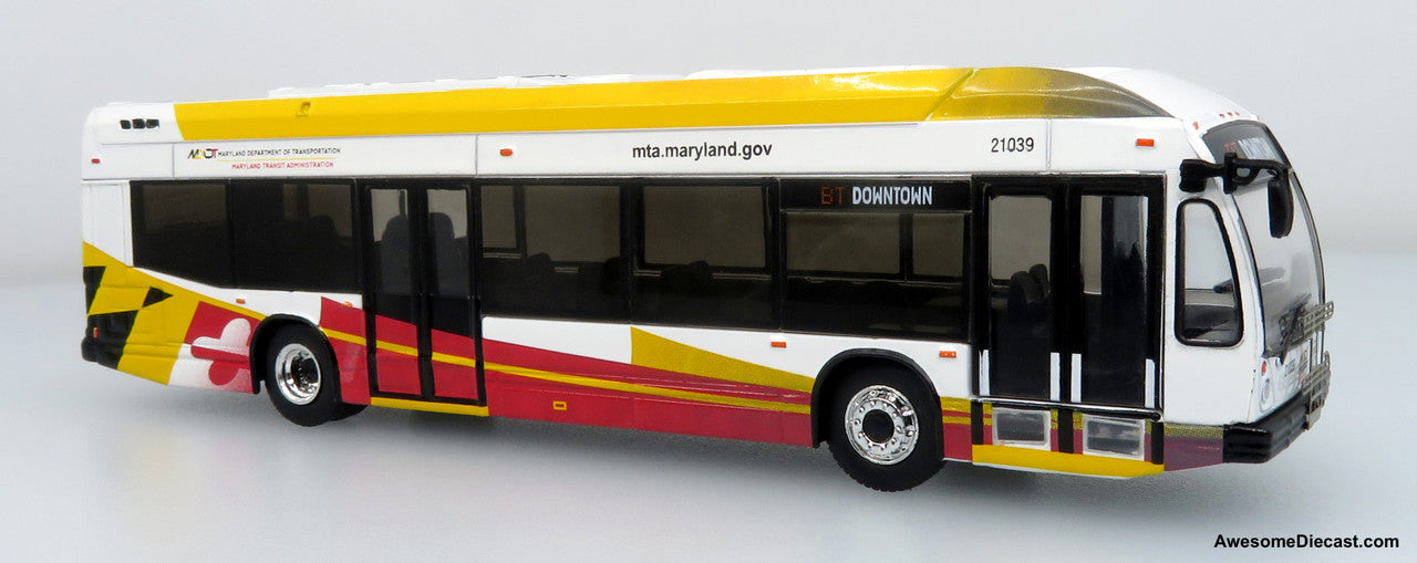 Nova Bus LFSH Hybrid Transit Bus: MTA Maryland 1:87 (HO) Diecast Nova Bus LFSH Hybrid Transit Bus: MTA Maryland 1:87 (HO) Diecast