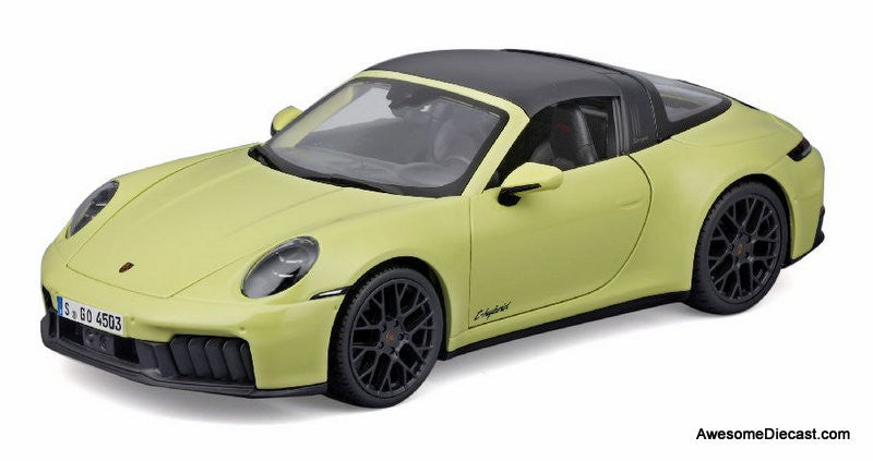 304-058 ノレブ 1/18 ポルシェ 911 Targa 2024 2024 Porsche 911 Targa 4 GTS (992), Yellow 1:18 Diecast Model Car