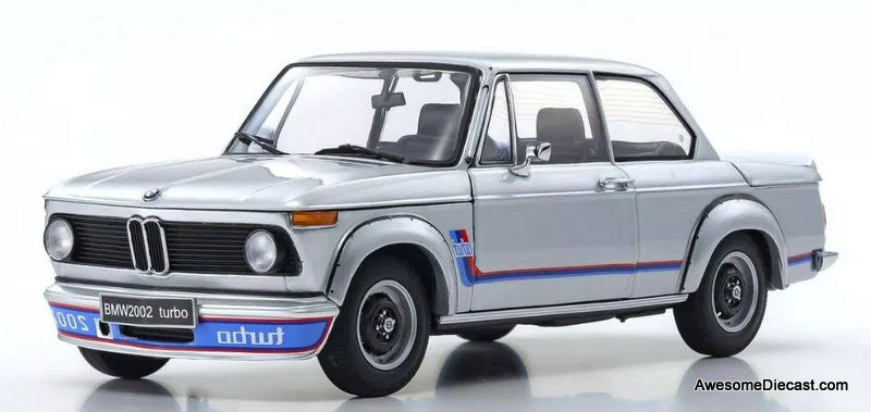 ミニカー BMW_INDEPENDENT 1973 BMW 2002 Turbo, Silver 1:18 Diecast Model Car by Kyosho