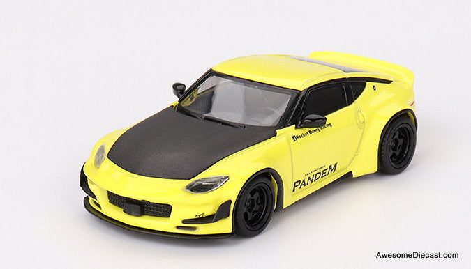 Nissan Z Pandem, Ikazuchi Yellow 1:64 Diecast Model Car by Mini GT