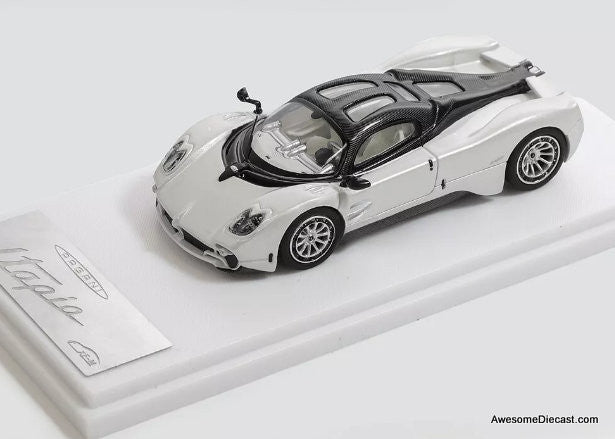 Pagani Utopia, Pearlescent White/Carbon Fiber 1:64 Diecast Model
