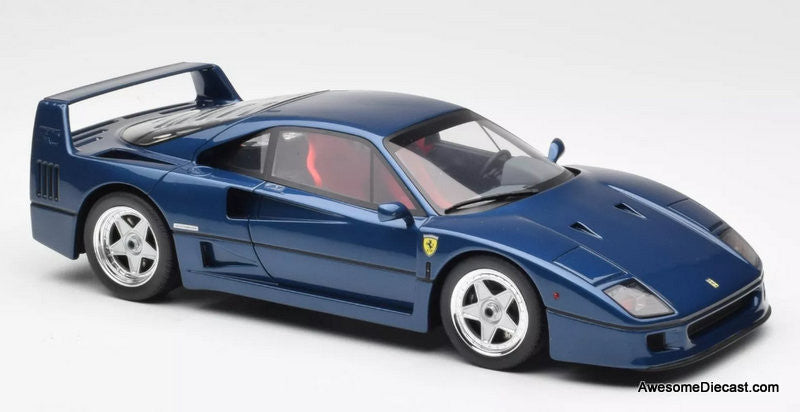 Ferrari F40, Metallic Blue 1:18 Resin Cast Model by GT Spirit