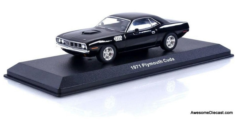 1971 Plymouth Cuda, Black (John Wick Chapter 4) 1:43 Diecast Model
