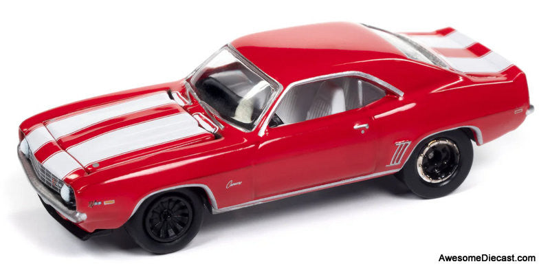 1969 Chevrolet Camaro Z28, Red w/White Stripes 1:64 Diecast Model
