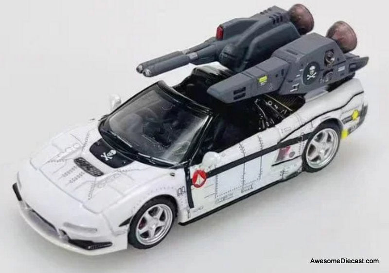 Honda NSX w/Trailer, White : NSXTRA Valkrie Theme Livery 1:64