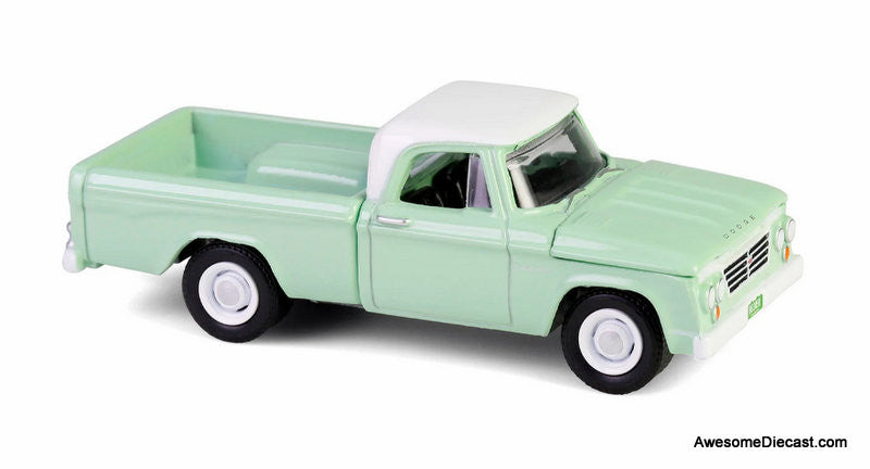 1964 Dodge D200 Sweptline Pick-Up, Turf Green/White 1:64 Diecast