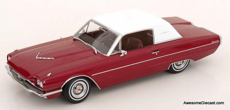 EMINEM CAR FORD THUNDERBIRD赤 1966 Ford Thunderbird Coupe, Metallic Red/White 1:18 Diecast Model
