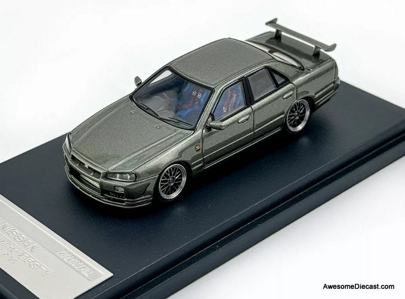 Nissan Skyline ER34 25GT-T, Metallic Gray 1:64 Diecast Model Car