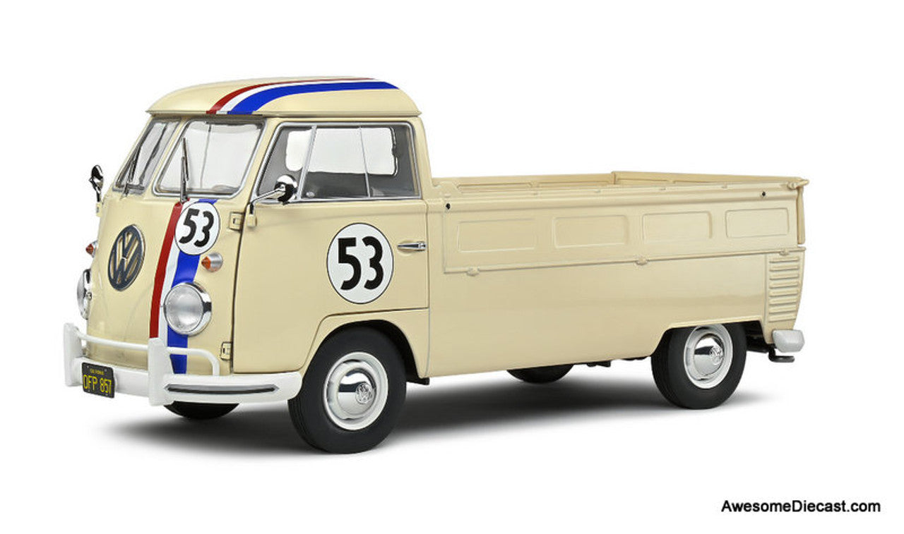 Solido 1:18 1950 Volkswagen T1 Pick-Up Racer #53, Cream – Awesome