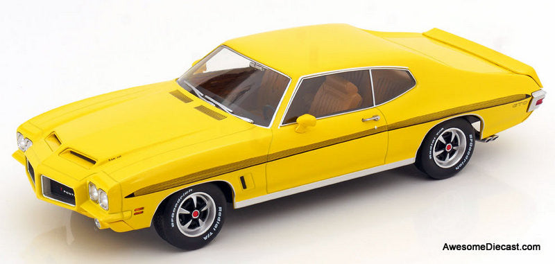 1972 Pontiac Lemans GTO, Yellow 1:18 Diecast Model Car by KK Scale