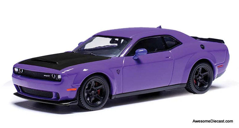 1/43 LB ムルシエラゴ Purple 2018 Dodge Challenger SRT Demon, Plum Crazy 1:43 Diecast Model Car