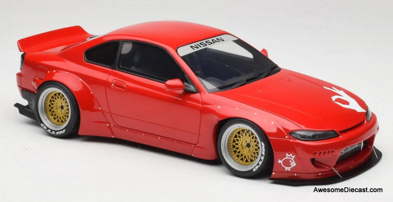 2014 Nissan Silvia (S15) Coupe Rocket Bunny, Red 1:18 Resin Cast