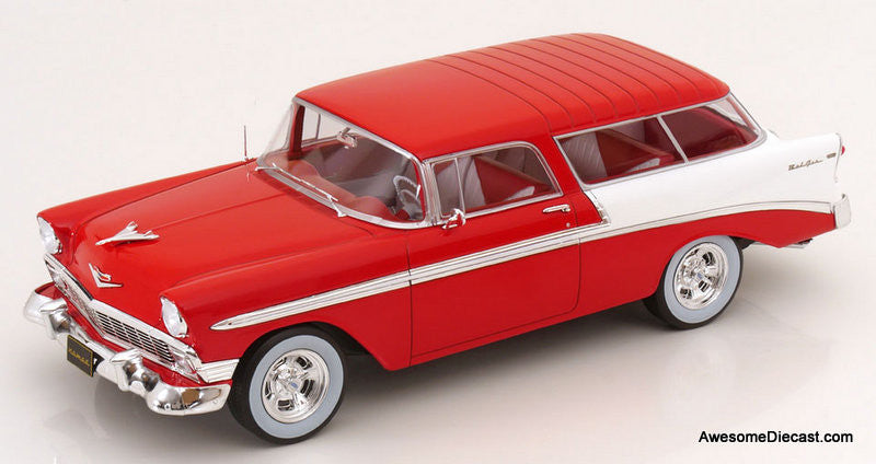 1956 Chevrolet Nomad Bel Air - Red/White - 1:18 Diecast Model by