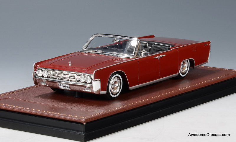 1964 Lincoln Continental Convertible, Fiesta Red 1:43 Resin Cast
