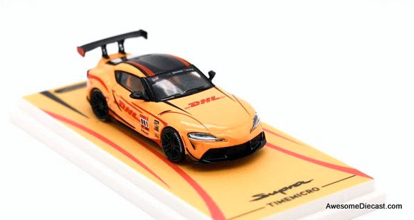 Toyota Supra A90, Orange DHL Livery 1:64 Diecast Model Car by Time