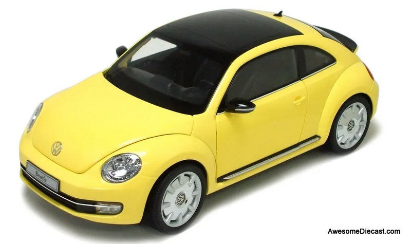 Kyosho 1:18 2012 Volkswagen New Beetle, Sun Flower Yellow