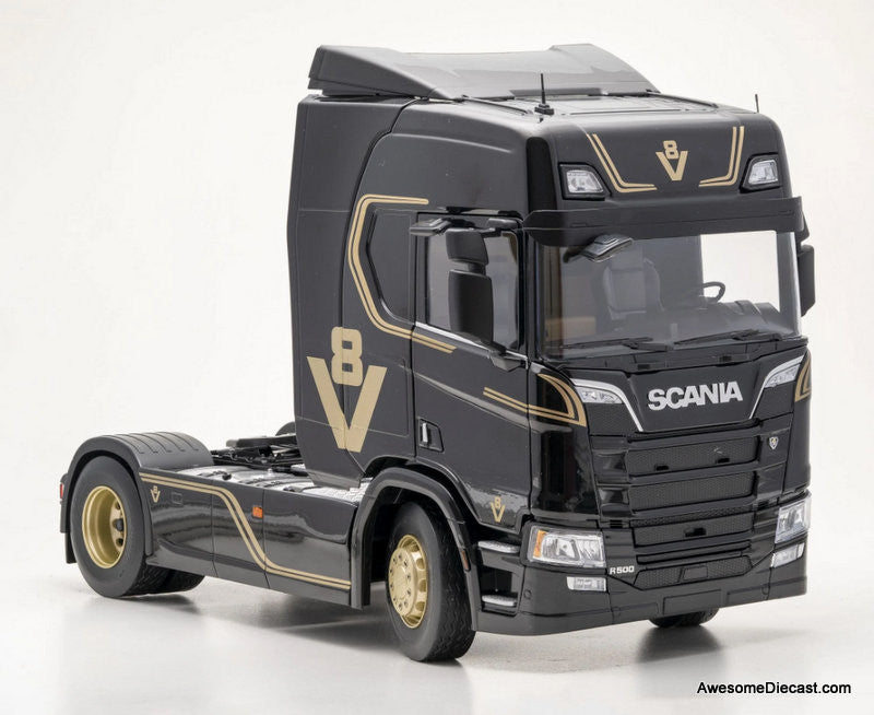 2019 Scania R-Series Topline Sleeper Tractor, Metallic Gray 1:18
