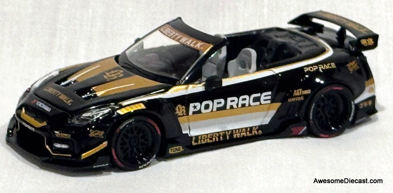LB-Works Nissan GT-R R35 Final Edition, Black 1:64 Diecast Model