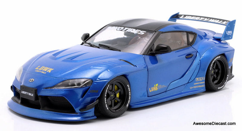 2025 Toyota GR Supra Liberty Walk, Metallic Blue 1:18 Diecast