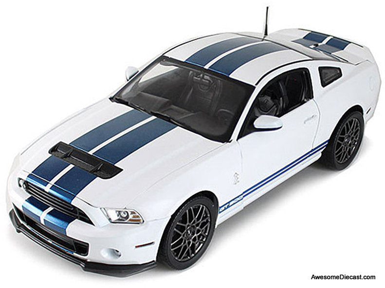 シェルビー2013 Shelby GT500 1/18 2013 Ford Shelby GT500, White/Blue Stripe 1:18 Diecast Model Car