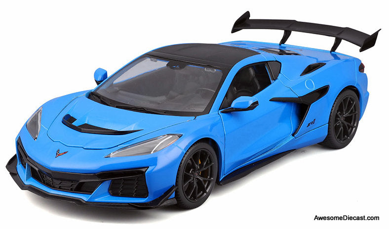2025 C8 Corvette ZR1, Riptide Blue 1:18 Diecast Model Car by