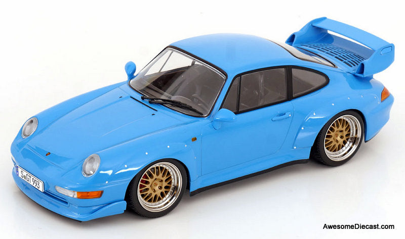 1996 Porsche 911 (993) GT2, Light Blue 1:18 Diecast Model Car by
