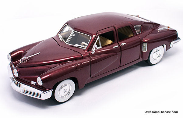 1948 Tucker Torpedo, Burgundy 1:18 Diecast Model Car by Lucky