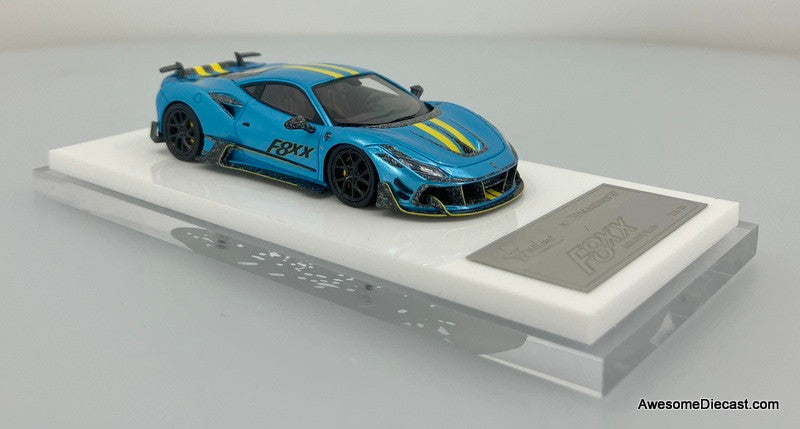 【限定499台】Ferrari F8XX MANSORY 1/64ミニカー Fuel Me 1:64 Ferrari F8XX Mansory, Metallic Blue – Awesome Diecast LLC