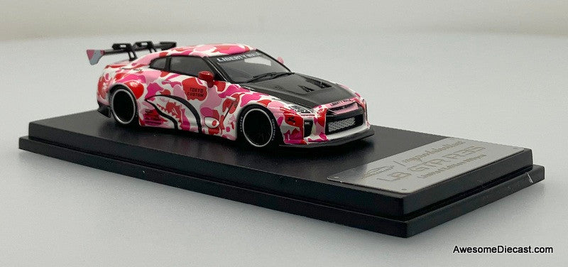 Nissan GTR R-35 LB Pink Tokyo Custom 1:64 Diecast Model Car by My
