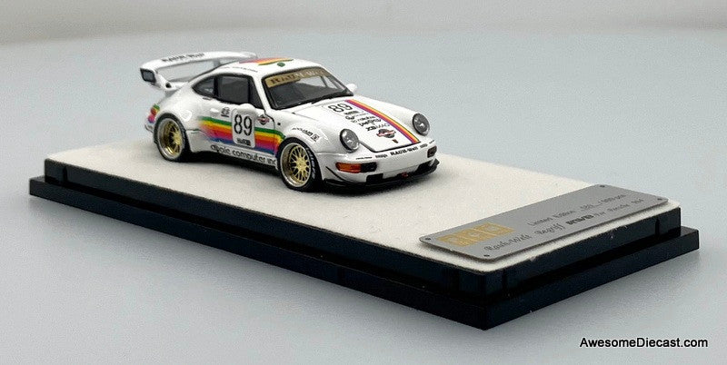 PGM 限定 PORSCHE RWB apple Porsche 964 RWB #89, White: Apple Livery 1:64 Diecast Model Car by