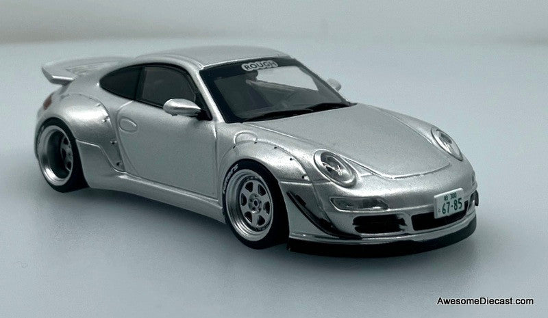 Porsche 997 RWB, Silver 1:43 Diecast Model Car by IXO – Awesome