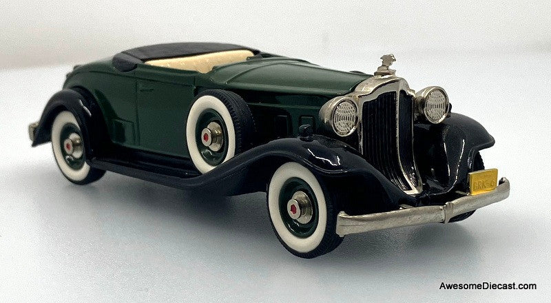 1932 Packard Light 8 Convertible, Green 1:43 White Metal Model Car