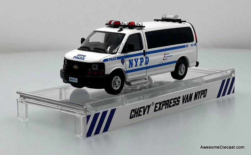Only One!! Chevrolet Express Van NYPD 1:64 Diecast Model Vehicle