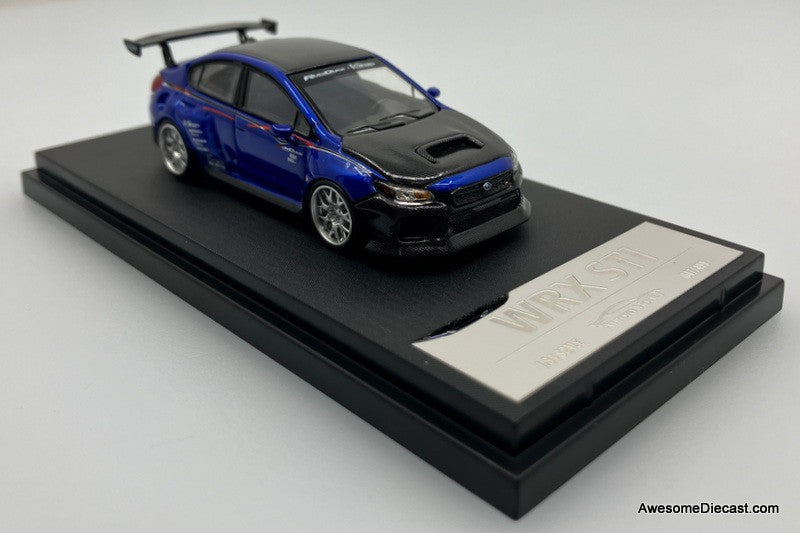 Aurora Model 1/64スバル WRX STI VAB NBR Subaru, WRX STi, Blue/Carbon Fiber, 1:64, Diecast Model Car, by