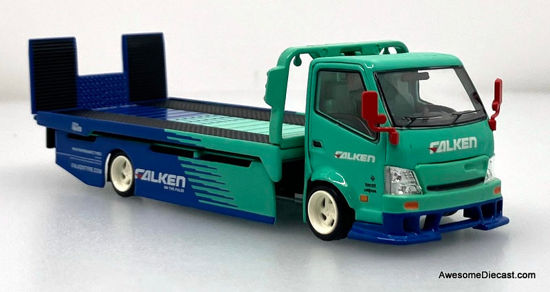 1/64 cool car 日野 H300 フラットベッド 積載車 ファルケン ミニカー 1/64 cool car 日野 H300 flatbed transport trailer