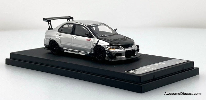 Mitsubishi Voltex Evo 9 Lancer Evolution, Silver 1:64 Diecast
