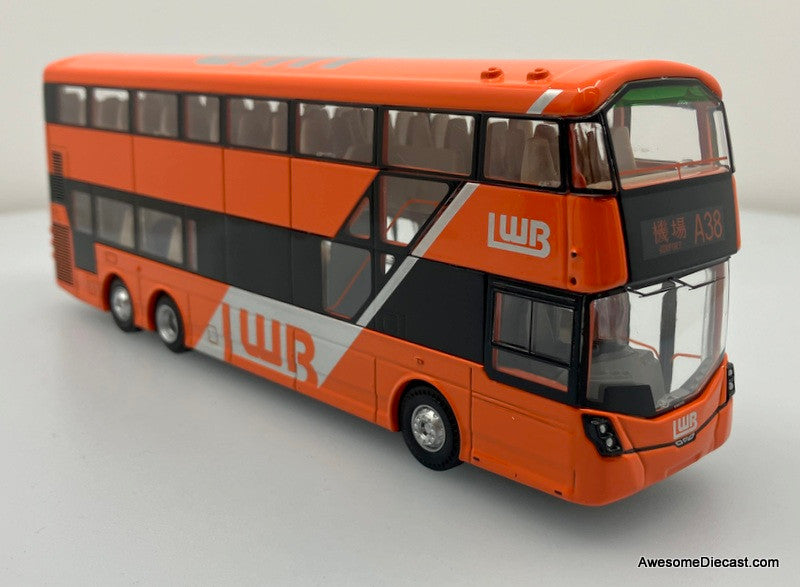 Volvo B8L Double Decker Bus, Orange: Route A38 Hong Kong Airport 1