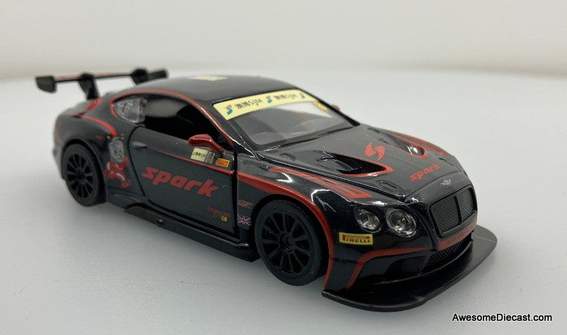 Bentley Continental GT3 #8, Metallic Gray 1:43 Diecast Model Car