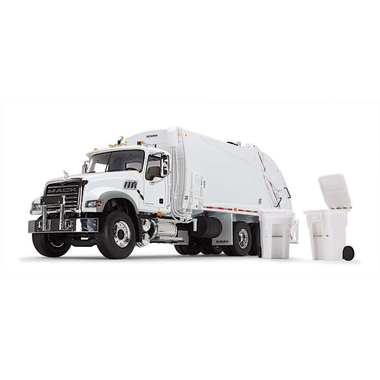 First Gear 1:34 Mack Granite MP w/McNeilus Rear Load Garbage Truck, Blank White