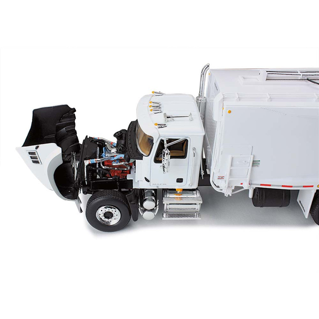 First Gear 1:34 Mack Granite MP w/McNeilus Rear Load Garbage Truck, Blank White
