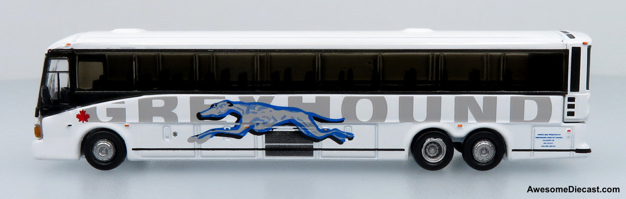MCI D4505 Motorcoach: Greyhound Shadow Trim 1:160 (N Scale) Diecast Model Bus by Iconic Replicas