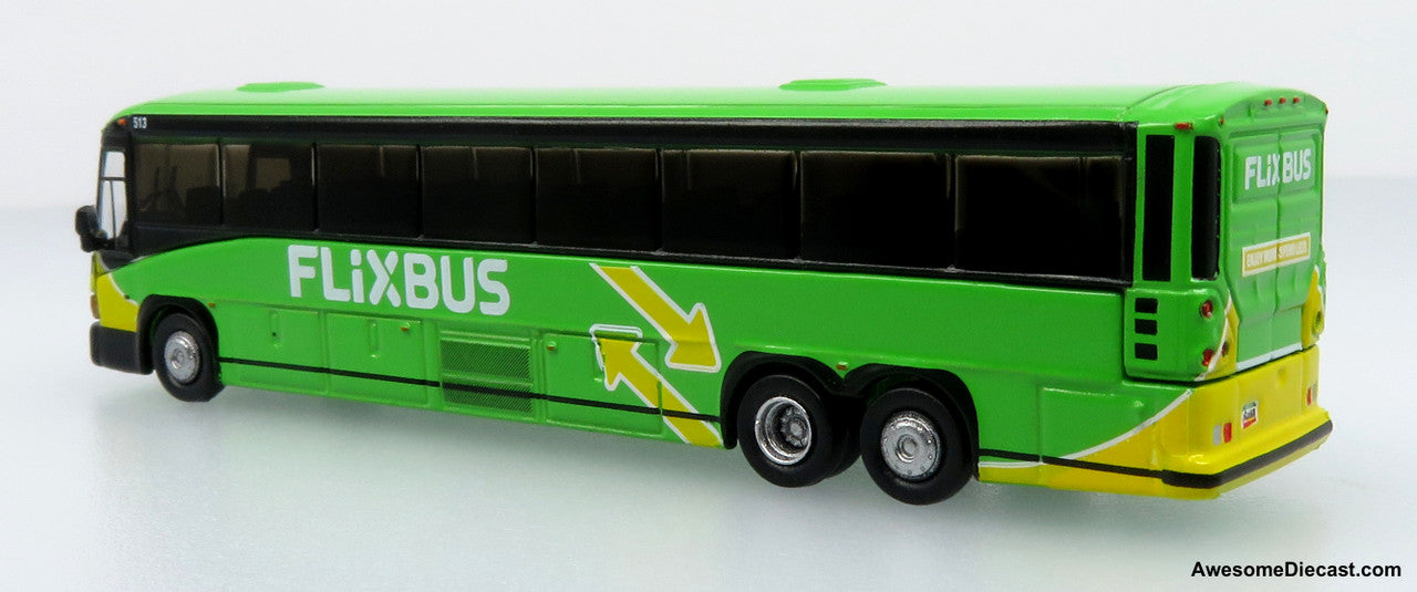 MCI D4505 Motorcoach: FLiXBUS 1:160 (N Scale) Diecast Model Bus by Iconic Replicas