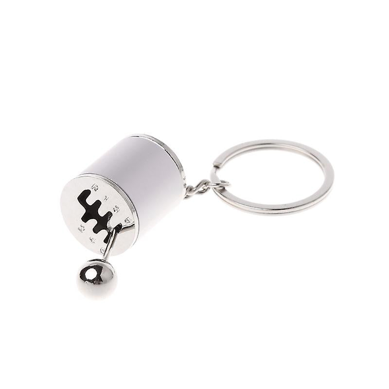 6-Speed Gearbox Keychain – Manual Transmission Lever Metal Key Ring for Car Enthusiasts