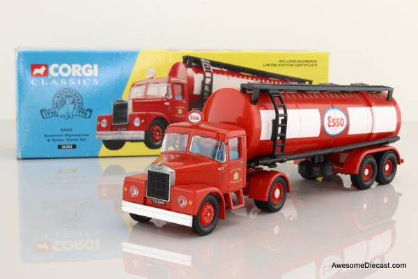 レア 希少 CORGI CLASSICS コーギ Essoトレーラートラック ESSO Scammell Highwayman & Tanker Trailer Set - #16302 1:50