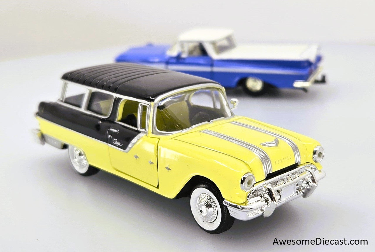 1959 Pontiac Safari & 1959 Chevrolet El Camino 2-Pack - 1:43 Diecast Car Model by Road Champs
