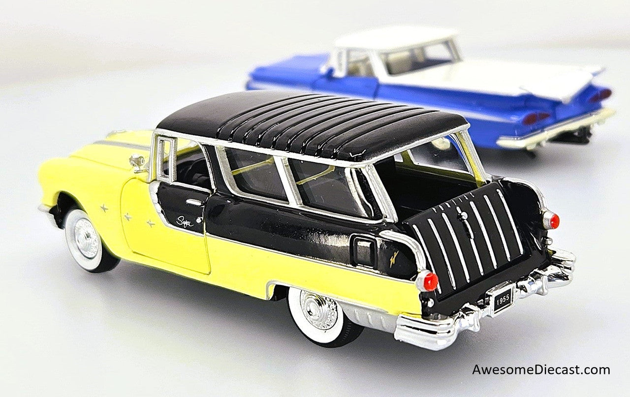 1959 Pontiac Safari & 1959 Chevrolet El Camino 2-Pack - 1:43 Diecast Car Model by Road Champs